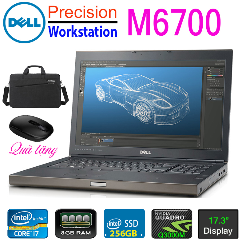 Laptop máy trạm WorkStation DELL Precision M6700 Core i7-3720QM, 8gb Ram,  256gb SSD, vga Quadro Q3000M,  Full HD – Máy Tính Khoa Đức